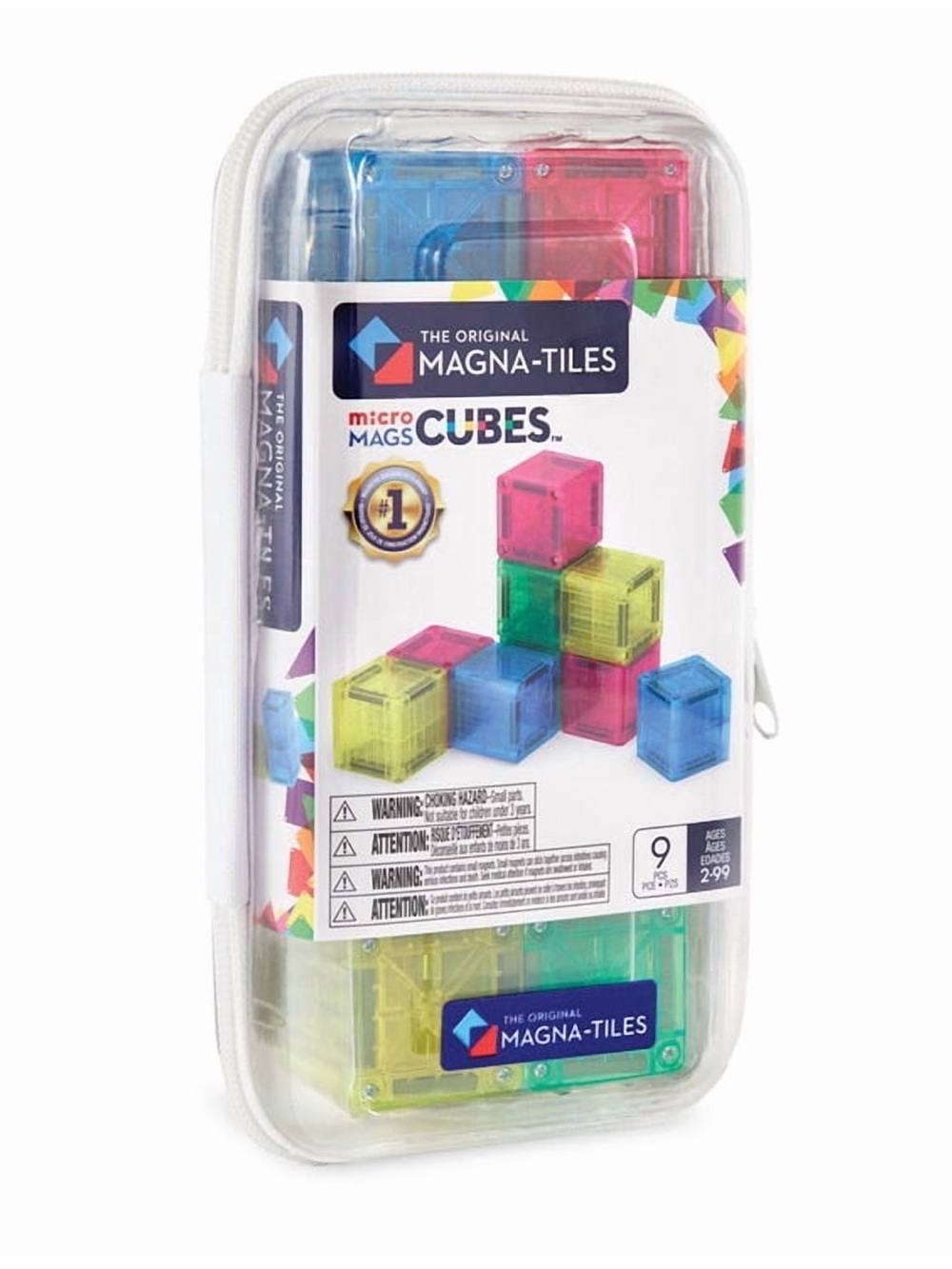 Magna-Tiles Micro Mags Cubes 9-Piece Set — Multi Color